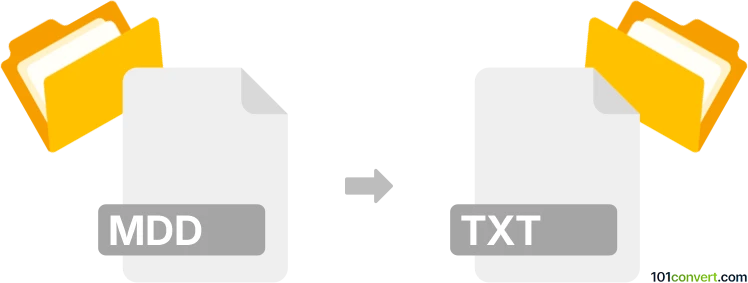 Convert mdd to txt