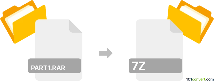 Convertir part1.rar a 7z