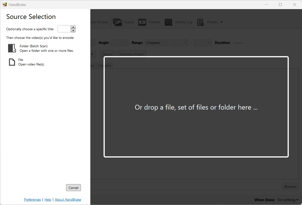 HandBrake screenshot