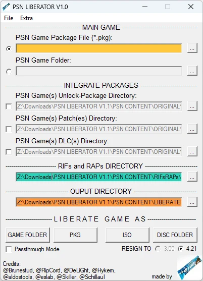 Cuplikan layar PSN Liberator