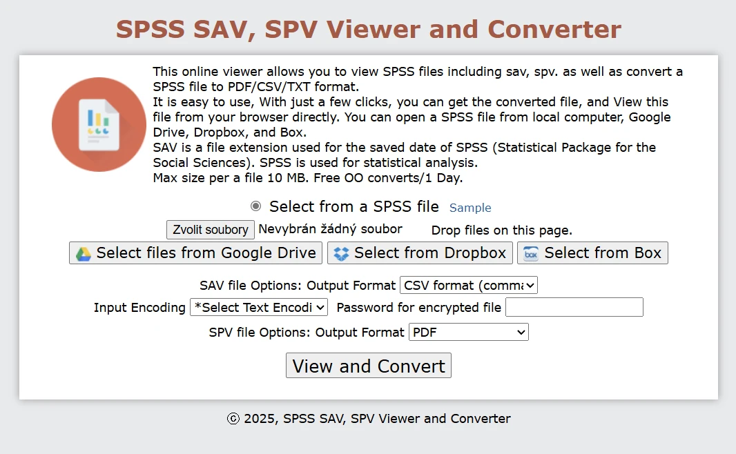 SPSS SAV, SPV Viewer and Converter